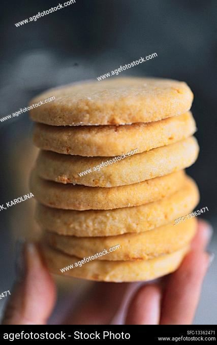 Shortbread cookies in your hand