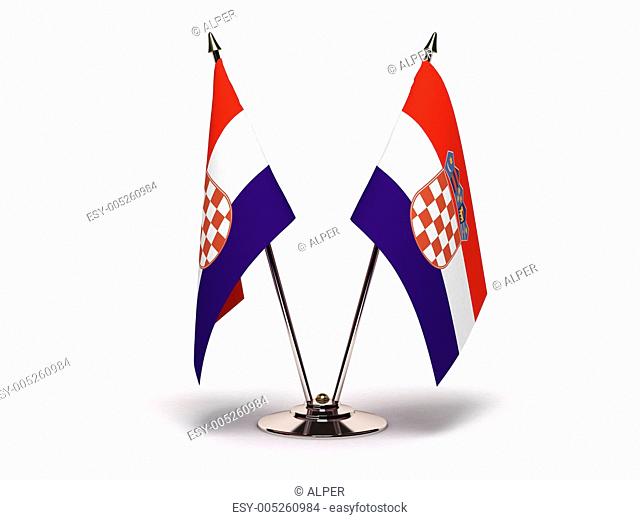 Miniature Flag of Croatia Isolated