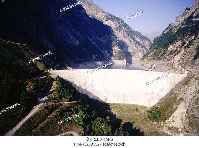 10203559, near Vättis, Calfeisental, energy, Gigerwald, aerial photo, Pfäfers, Switzerland, Europe, St. Gallen, dam, reservoir