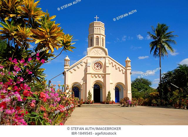 Catholic Church of St. Theresa, French colonial era, Savannakhet, Laos, Southeast Asia, Asia
