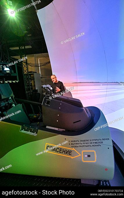 Press tour at VR Group on the occasion of its 25th anniversary in Brno, Czech Republic, October 17, 2023. Pictured is Technical Director Ivo Gamba demonstrating...