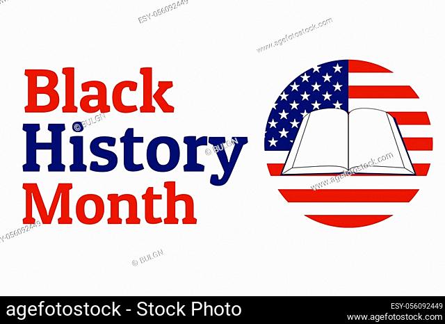 African-American or Black History Month concept with lettering. Patriotic template for background, banner, card, poster with text inscription