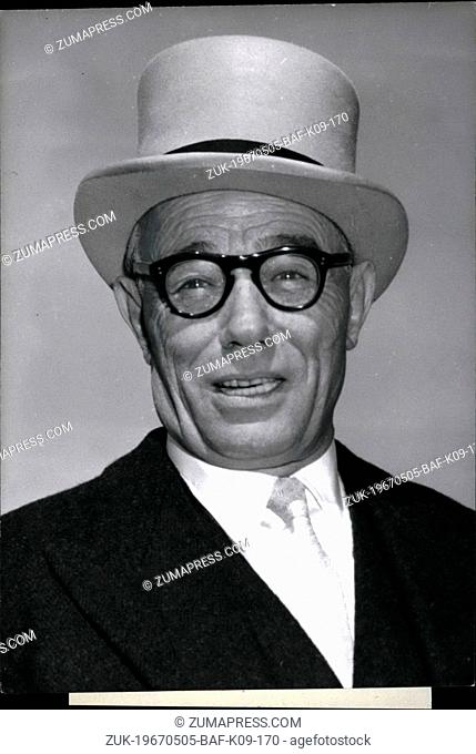 May 05, 1967 - French Press Magnate Dies At 67: Cio Del Duca, The famous French Press Magnate of Italian Origin, owner of a daily and a great number of...