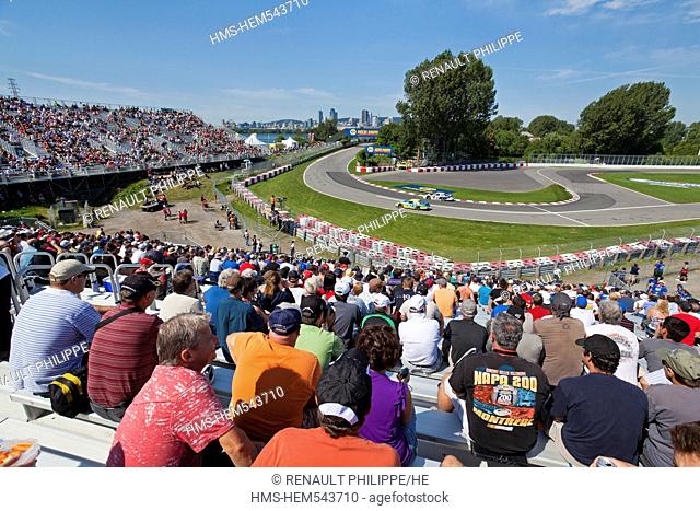 Canada, Quebec Province, Montreal, NASCAR race at the Circuit Gilles Villeneuve on Ile Notre Dame