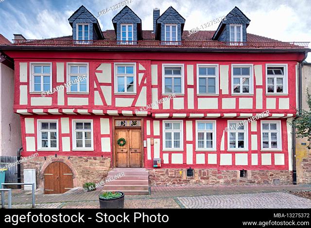 House facade, half-timbered, historic old town, Steinau an der Strasse, Main-Kinzig-Kreis, Hessen, Germany, Europe
