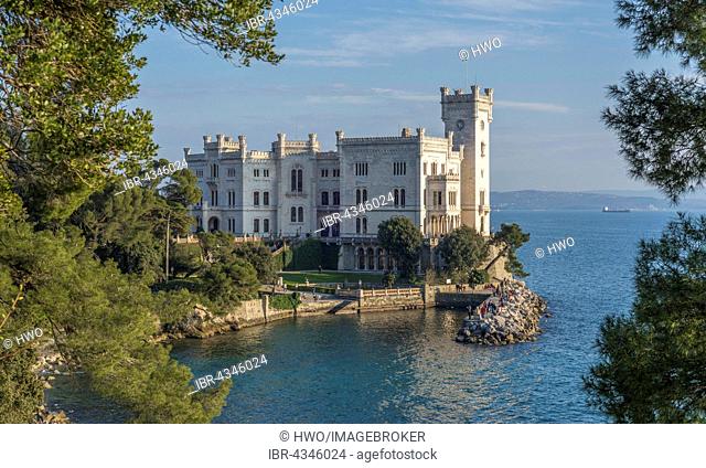 Miramare castle, Castello di Miramare, Grignano bay, Friuli-Venezia Giulia, Italy
