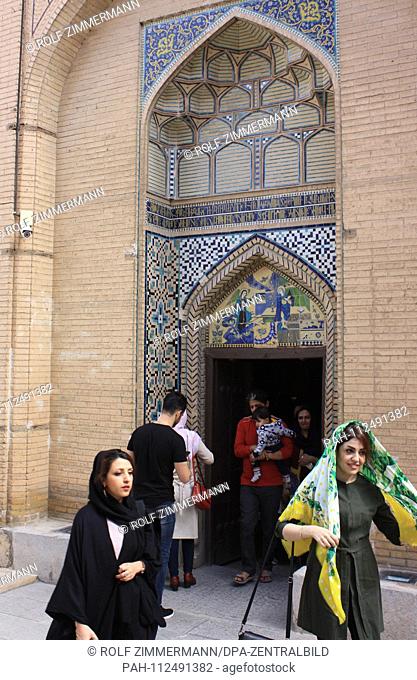 Iran - Isfahan (Esfahan), capital of the province of the same name. Entrance to the Armenian Apostolic Vank Cathedral in the Djolfa district (Dschulfa)