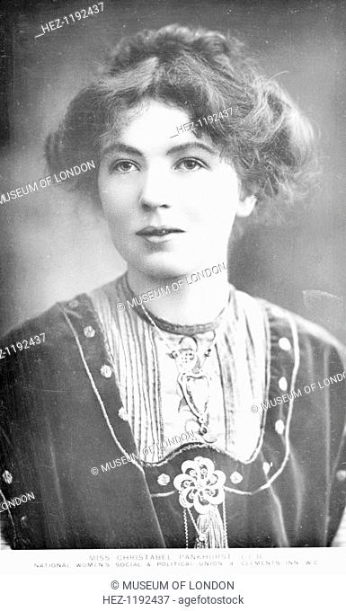 Christabel Harriette Pankhurst, Organizing Secretary of the Women's Social and Political Union and editor of The Suffragette, c1909