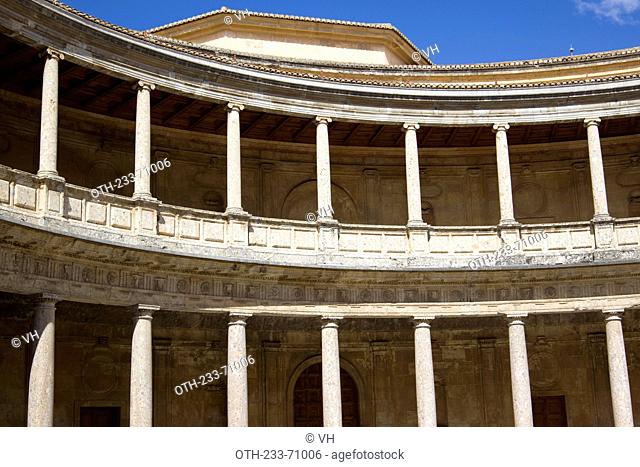 Palace of Charles V, Alhambra, Granada, Andalusia, Spain, Europe