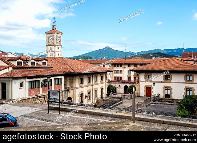 View of the center of Gernika, a town in the province of Biscay, Basque Country, Spain