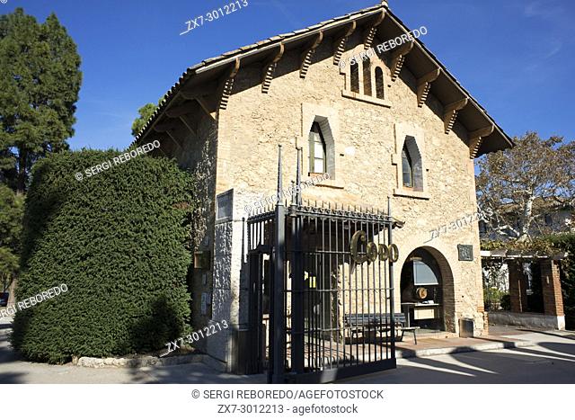 Codorniu winery industry. Sant Sadurni d'Anoia, San Sadurni de Noya. Winery building. Spain
