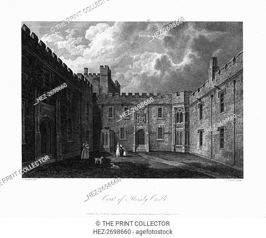 'Court of Hornby Castle', c1820. Creator: Thomas Milton