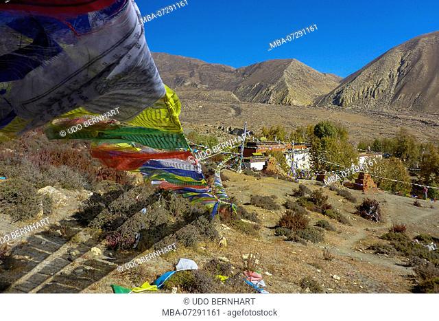 Nepal, Himalaya Mountains, Mustang District, Annapurna Circuit, Upper Mustang Trek, Kali Gandaki, Stage Dhakmar - Lo Manthang, Lo Ghekar, Gompa Monastery