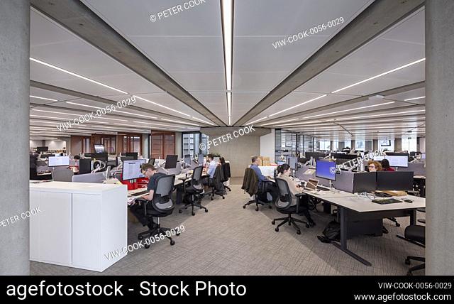 General office floor. Bracken House, London, United Kingdom. Architect: John Robertson Architects, 2019