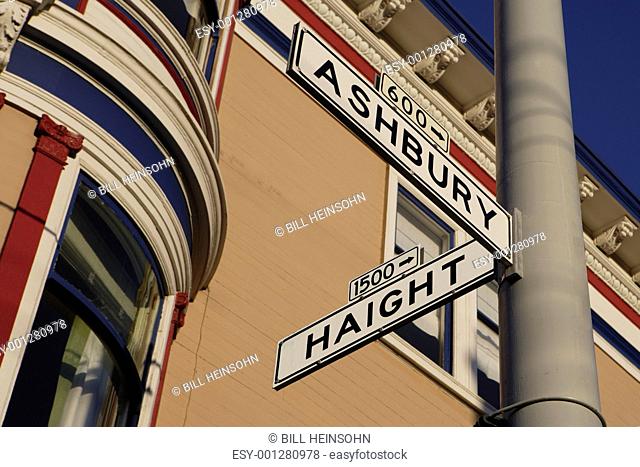 corner of Haight and Ashbury Streets San Francisco California