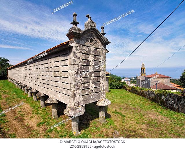 Horreo do Lira Parish, one of the longest granary stone building (35m) of Galicia. Built during 1779 and 1814 to compete with Santa Columba Horreo of Carnota...