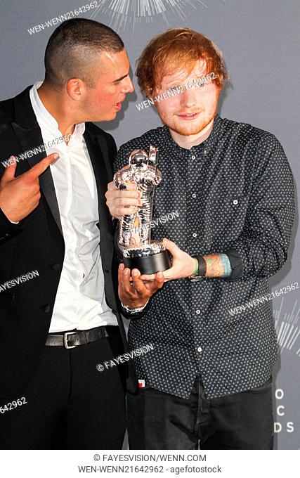 2014 MTV Video Music Awards at The Forum - Press Room Featuring: Ed Sheeran, Emil Nava Where: Inglewood, California, United States When: 24 Aug 2014 Credit:...