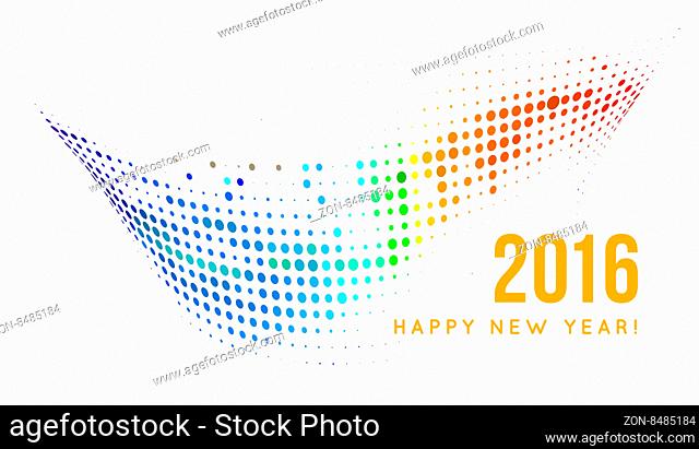 Happy 2016 new year vector on white background