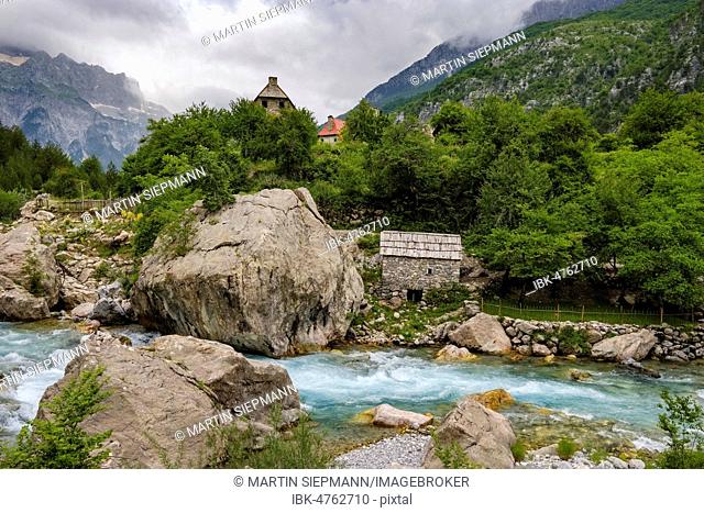 River Theth in Theth, National Park Theth, Albanian Alps, Prokletije, Qark Shkodra, Albania