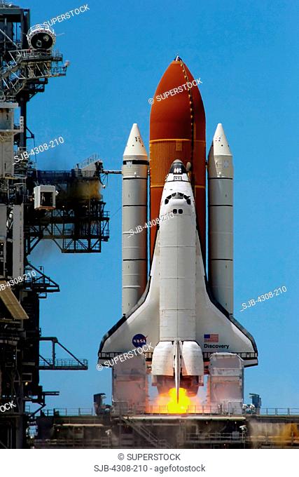 Space Shuttle Discovery at Moment of Launch