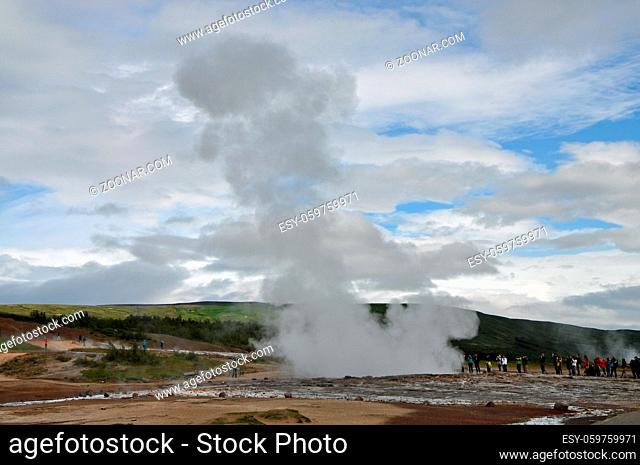 Geysir, Strokkur, Island, heiße quelle, hochtemperaturgebiet, natur, naturwunder, landschaft, vulkanismus, butterfass, golden circle, goldener kreis, haukadalur
