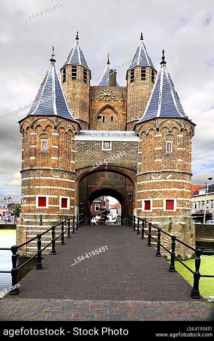Amsterdamse Poort old city gate route from Haarlem to Amsterdam Netherlands NL built in 1355