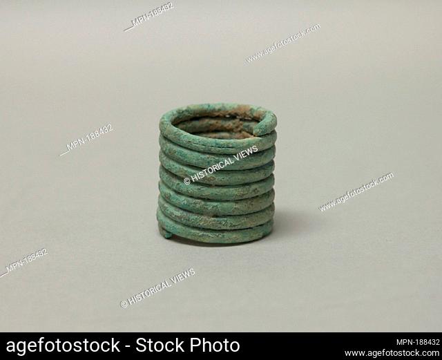 Spiral Ring. Period: Late period; Date: 300 B.C.-A.D. 300; Culture: Thailand; Medium: Bronze; Dimensions: L. 1 in. (2.5 cm); Diam 1 in. (2