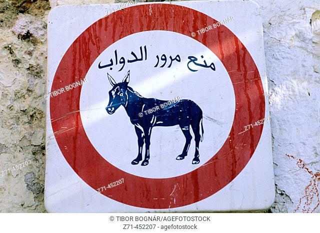 Traffic sign, Fès. Morocco