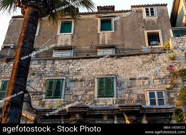 inside the walls of the historical center / old town of split in dalmatia, croatia - filming location for game of thrones