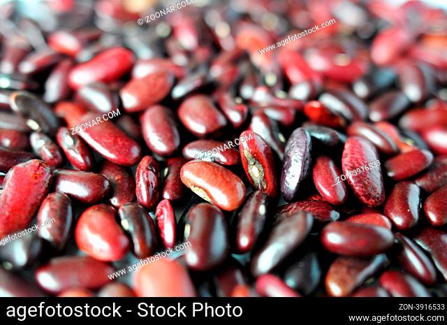Macro view of red kidney beans