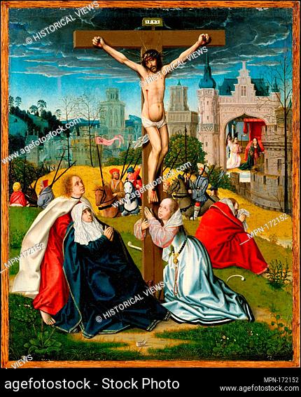 The Crucifixion. Artist: Attributed to Jan Provost (Netherlandish, Mons (Bergen) ca. 1465-1529 Bruges); Date: ca. 1495; Medium: Oil on wood; Dimensions: Overall...