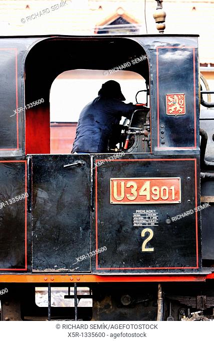 detail of steam locomotive, Ciernohronska Railway, Slovakia