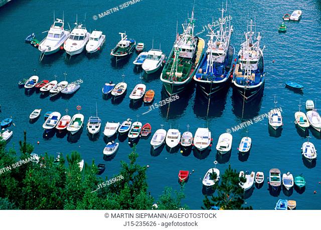 Fishing port in Elantxobe. Vizcaya. Euskadi. Spain