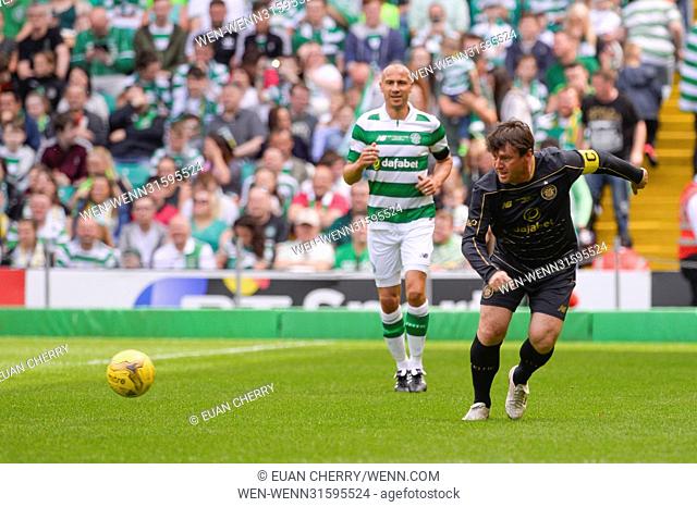 Charity match held at Celtic Park between Henrik's Heros vs Lubo's Legends Featuring: Henrik Larsson, Lubo Moravcik Where: Glasgow
