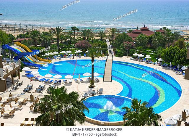 Terrace Beach Resort on the beach of Side, Turkish Riviera, Turkey, Western Asia