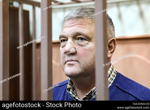 RUSSIA, MOSCOW - DECEMBER 19, 2023: The head of the Samara Region branch of the Russian Emergencies Ministry, Gen Maj Oleg Boiko appears at a hearing at...
