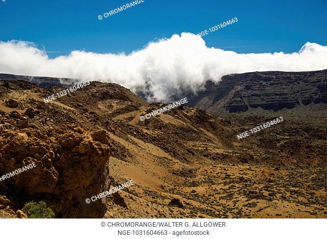 Vulkanlandschaft, Hochebene, Parque Nacional de las Cañadas del Teide, Teide-Nationalpark, UNESCO Weltnaturerbe, Teneriffa, Kanarische Inseln, Spanien, Europa