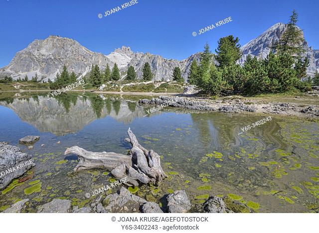 Lago di Limides, Cortina d'Ampezzo, Belluno, Veneto, Dolomites, Italy, Europe