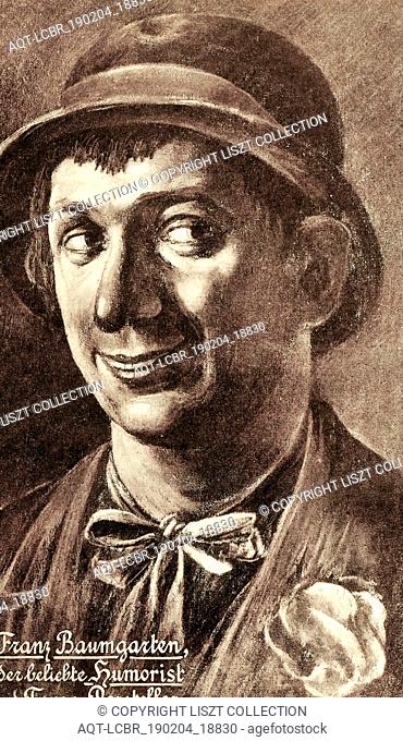 Paintings in Saxony, Comedians from Germany, 1917, MeiÃŸen, Humorist Franz Baumgarten