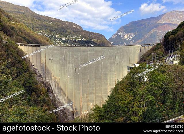 Lago di Vogorno, dam, dam wall, James Bond, Golden Eye, Vorgorno, Valle Verzasca, Ticino, Switzerland, Europe