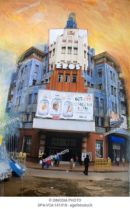 Eros cinema painting by Pradeep chandra& Safdar Shamee