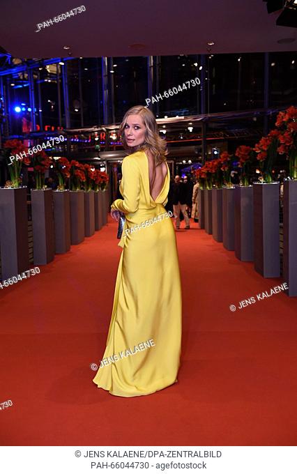 66th International Film Festival in Berlin, Germany, 20 February 2016. Closing and award ceremony: Actress Magdalena Cielecka of the film cast of 'Zjednoczone...