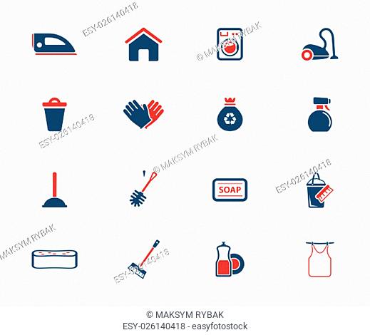 Cleaning service simply symbol for web icons and user interface