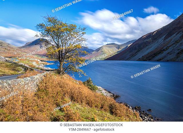Wast Water in autumn, Lake District National Park, Cumbria, England, United Kingdom, Europe