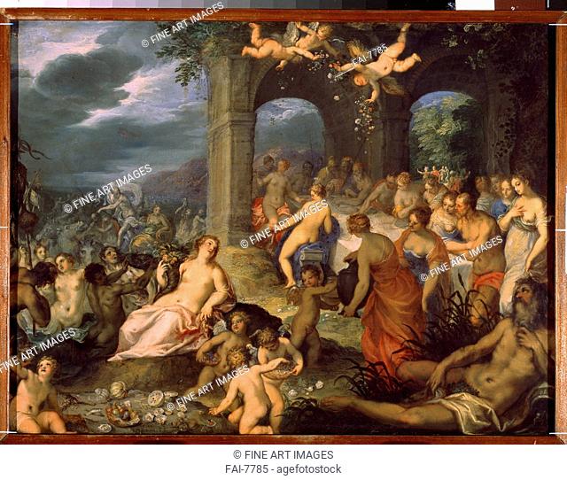 Feast of the Gods (The Marriage of Peleus and Thetis). Rottenhammer, Hans, the Elder (1564-1625). Oil on copper. Baroque. 1600. State Hermitage, St