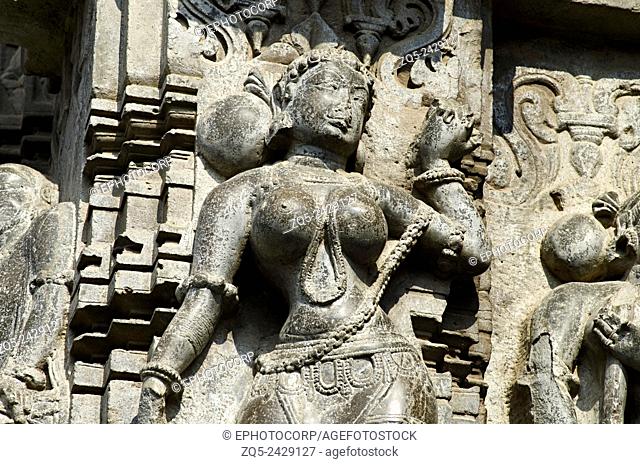 Carved exterior view of Kopeshwar Temple, Khidrapur, Maharashtra, India
