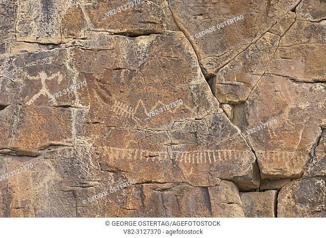 Petroglyphs at White River Narrows, Basin and Range National Monument, Caliente District Bureau of Land Management, Nevada