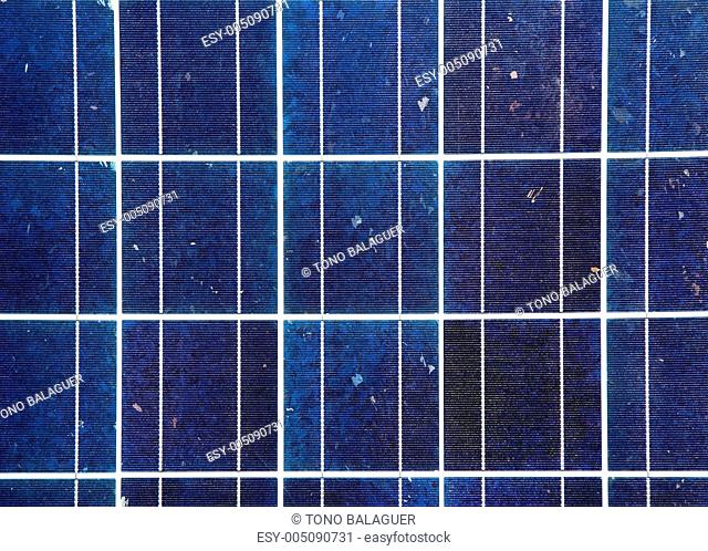 blue solar energy plate detail