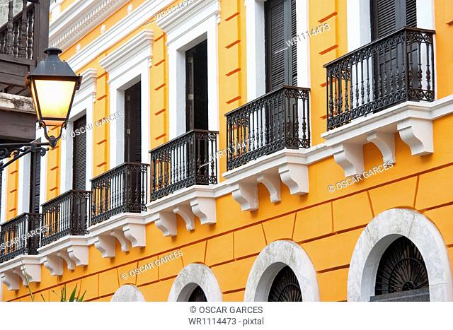 Traditional Balcony, Old San Juan, San Juan, Puerto Rico, Greater Antilles, United States