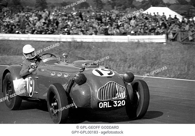 An Allard racing at Goodwood on Whit Monday, May 10th 1952